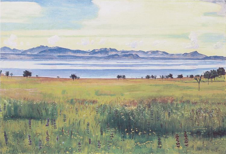 Ferdinand Hodler Lake Geneva from St Prex (nn02) oil painting image